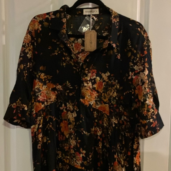 NWT Natural Life tiered midi floral dress size Large - Picture 3 of 6